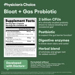 Physician's CHOICE bloating and flatulence capsule container angled side display