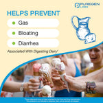 Puregen Labs Dairy Rescue caplets container displaying digestive health information and brand authenticity