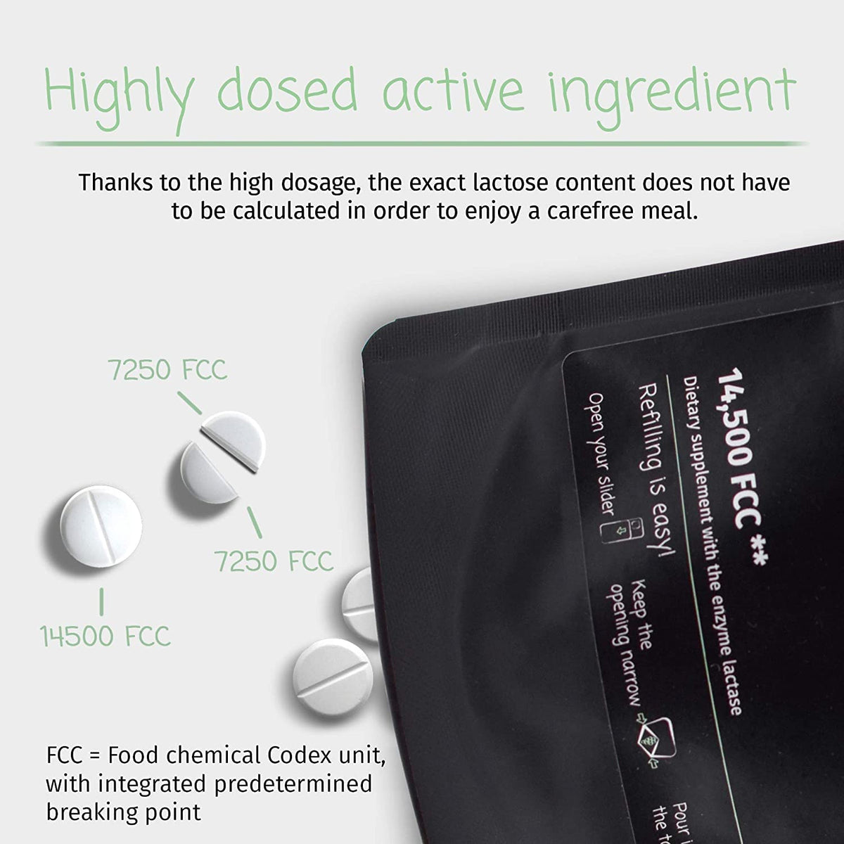 LactoJoy high strength digestive supplement tablets displaying ingredients list