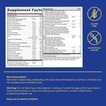 Nature's Way Alive Men's 50 Plus Daily Ultra Multivitamin side view detailing brain and heart health support.