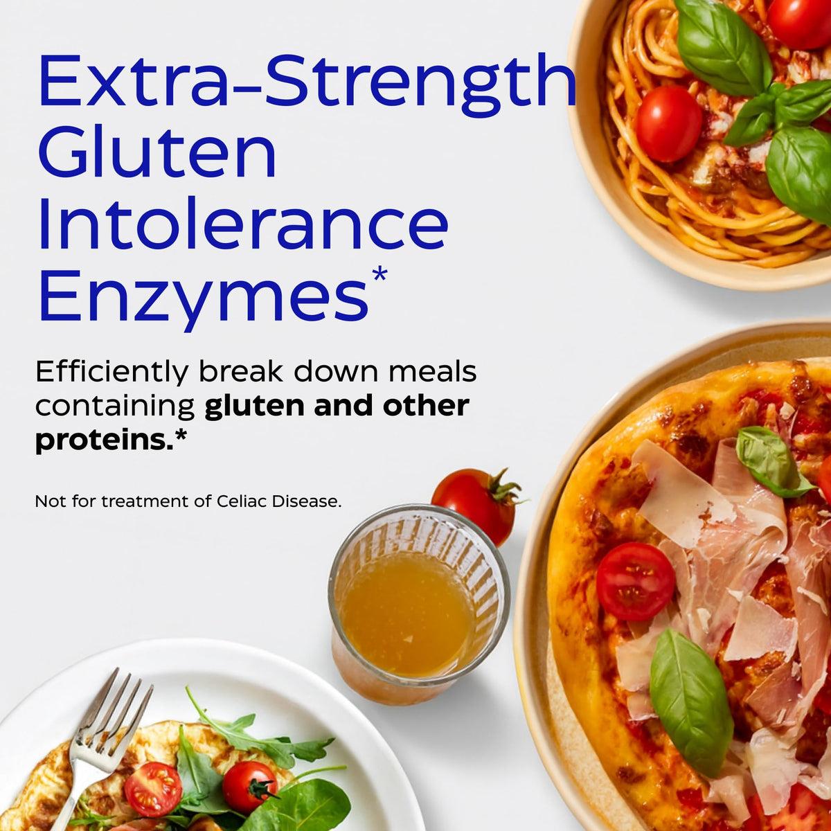 Side view of Enzymedica advanced gluten and casein intolerance support 30 capsules bottle