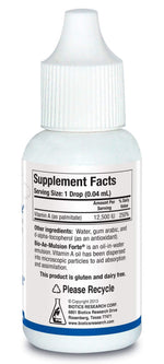 Biotics Research Vitamin A drops 12500 IU label close up
