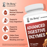 Dr Berg Advanced Digestive Formula capsules container with apple cider vinegar and herbal blend