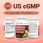 Authentic Dr Berg Advanced Digestive Enzymes imported bottle showcasing ingredients list