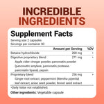 Dr Berg premium digestive enzyme formula side label showing manufacturing quality details