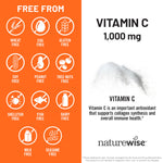 Close up view of clean vegan capsule ingredients on the back of NatureWise bottle
