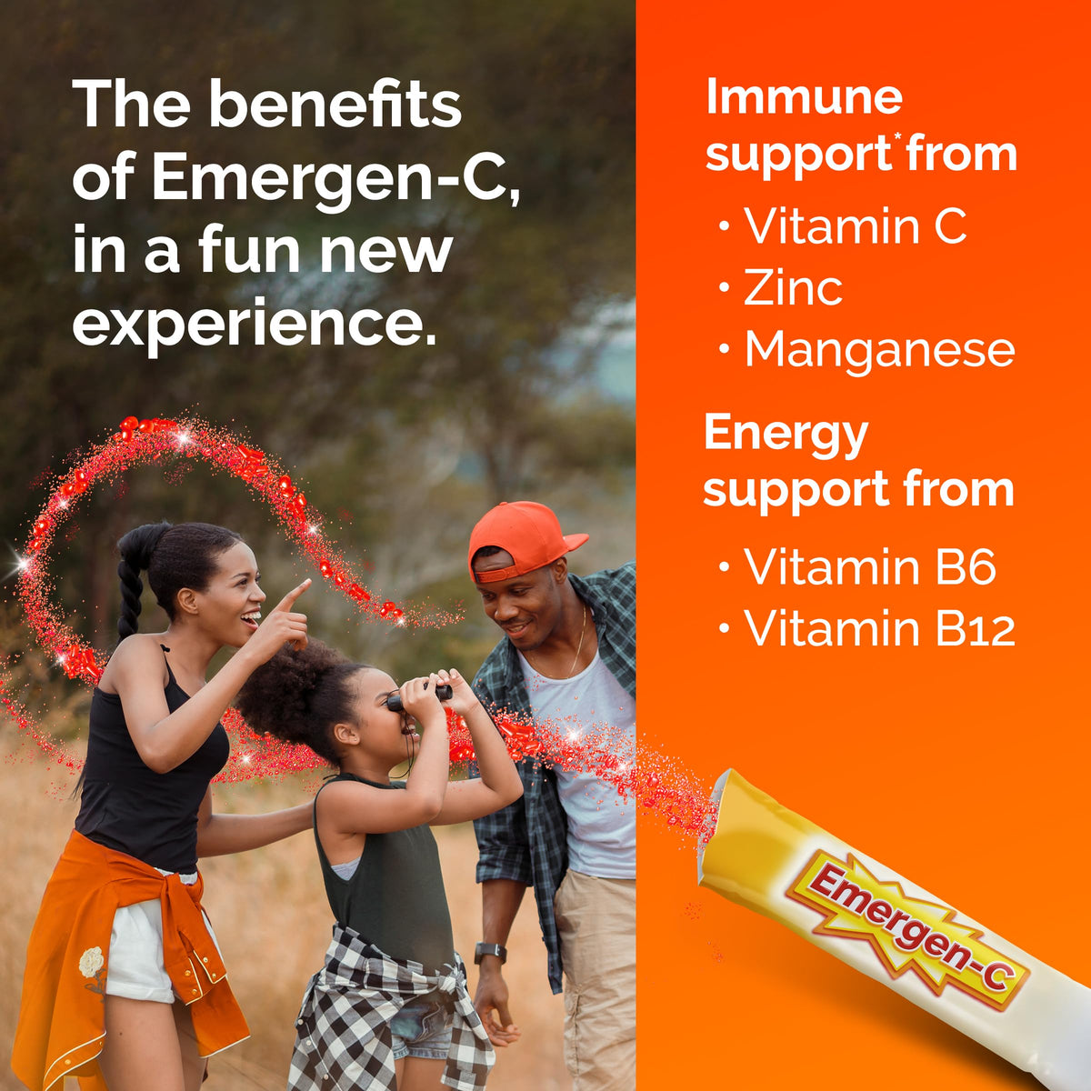 USA imported Emergen-C daily immunity crystals for children aged four and above