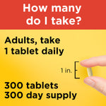 Close up view of the adult antioxidant tablet showcasing size and texture details.