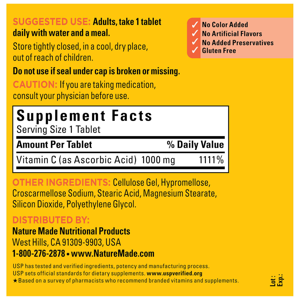Nature Made premium health product showing secure under cap protective seal for consumer safety.