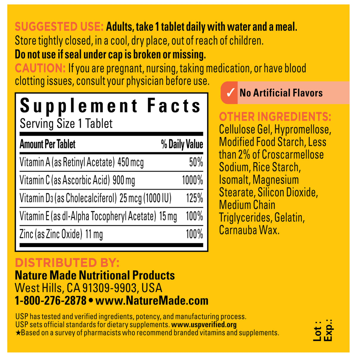 Full packaging display of the Nature Made premium antioxidant complex product available in India.