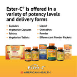 Ester-C 500 Milligrams 120 capsules bottle display for daily wellness
