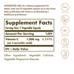 Solgar premium vitamin c vegetable capsules for antioxidant defense