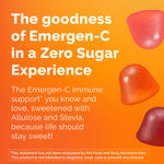 Emergen-C chewable adult vitamins bottle showcasing 250 mg Vitamin C formulation details