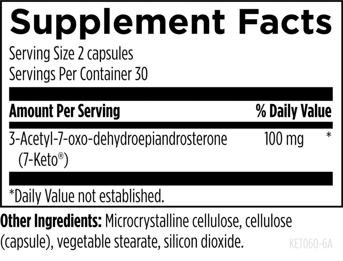Authentic USA imported Designs for Health 7-Keto vegan capsules for men and women