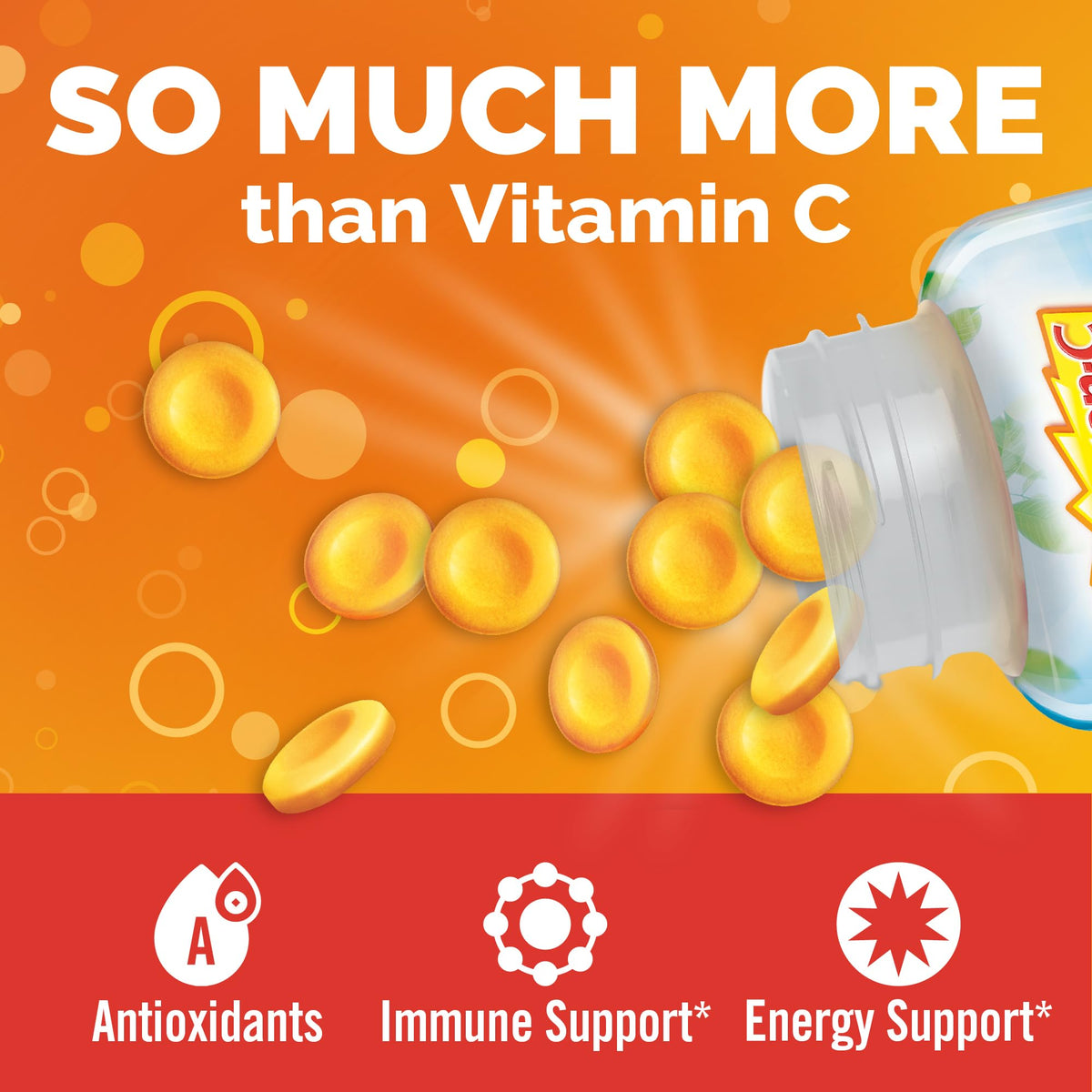 Emergen-C 40 chewable tablets Orange Blast flavor dietary supplement
