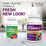 Dr. Berg organic whole food berry vitamin C supplement label showing facts.