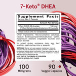 Jarrow Formulas 7-Keto DHEA 100mg weight management capsules showing the recommended usage directions