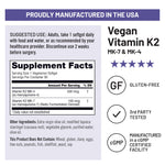 NatureWise K2 bone and heart health support supplement bottle displayed on clean surface
