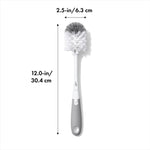 Oxo Tot bottle brush flexible neck reaching inside a bottle