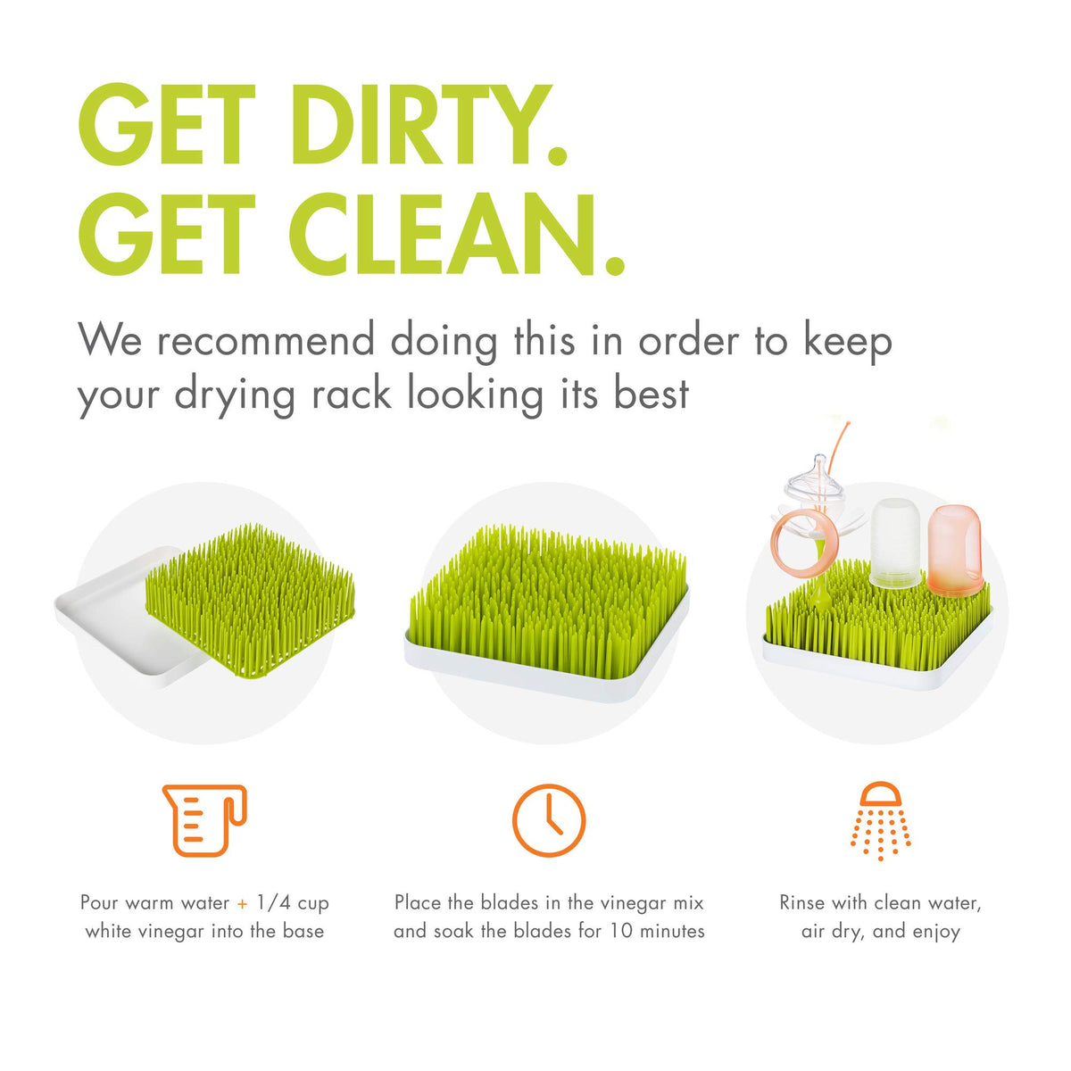 Two-piece design of Boon Grass drying rack being separated