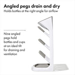Compact baby bottle organizer under kitchen cabinet