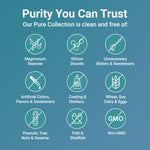 Pure USA imported Micro Ingredients B complex nutritional facts and clean formulation label.
