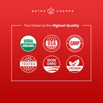 NutraChamps Vitamin B Complex Kids drops lifestyle display showcasing easy mixing with healthy juices.