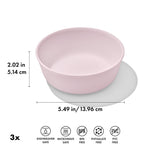 OXO Tot stackable baby bowls in kitchen cabinet