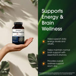 NatureBell high potency folate capsules highlighting non-GMO and gluten-free product features