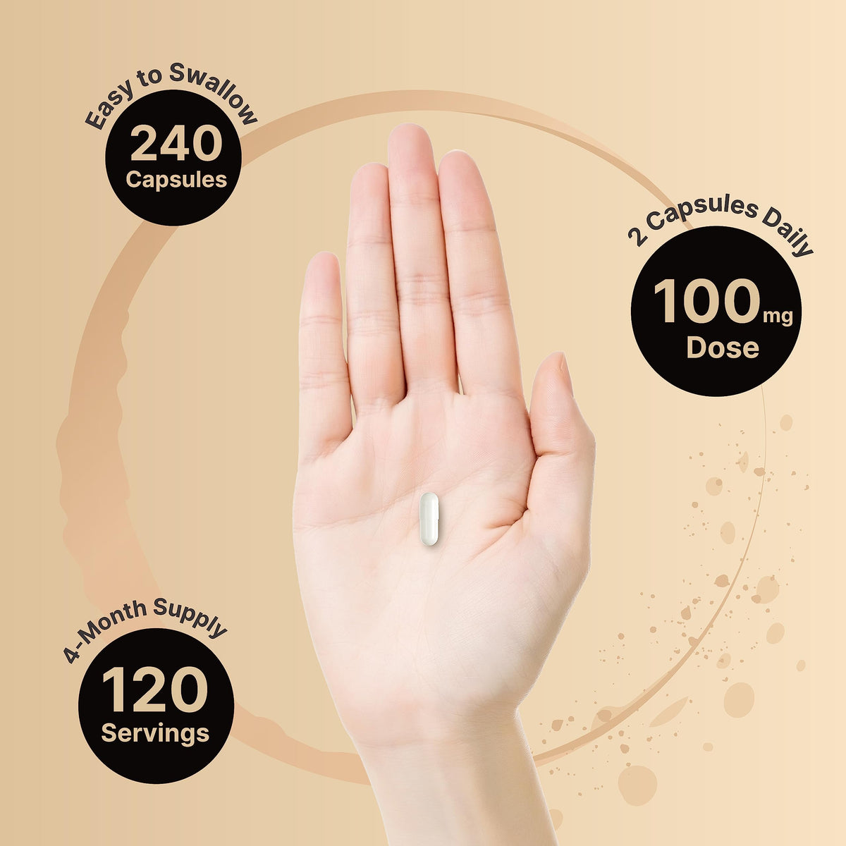 NatureBell P5P 100mg capsule size and appearance comparison next to the authentic imported packaging