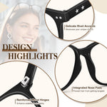 CGID oversized horn rimmed glasses side profile with rivets