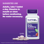 Natrol strawberry flavored biotin 10000 mcg tablets allergy information view