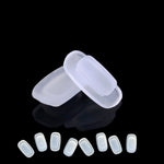Demonstration of push in installation style for high quality sunglasses nose pads replacement