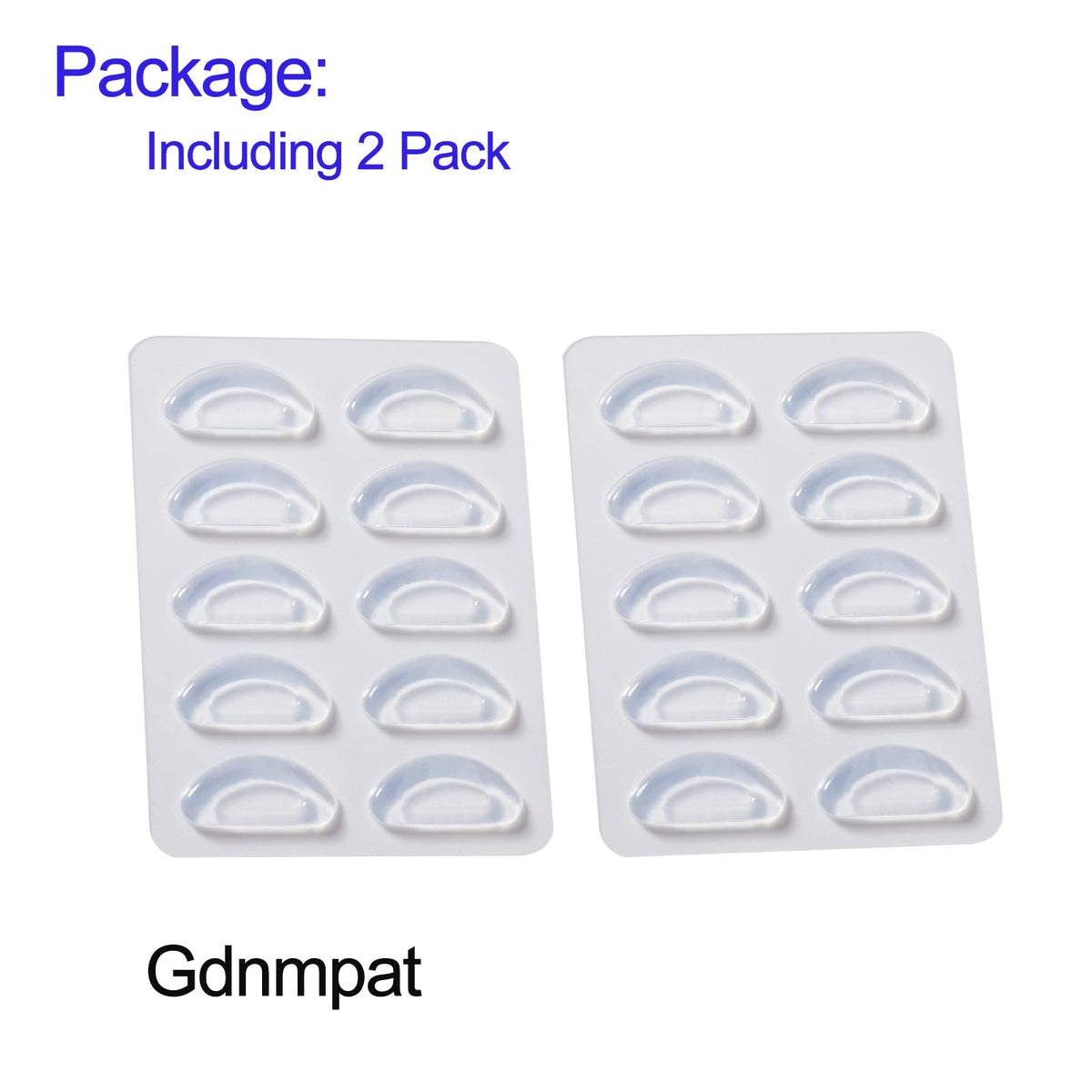 Dimensions and thickness demonstration of the ultra comfortable clear eyeglasses nose pieces