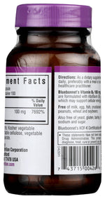Authentic Bluebonnet Nutrition Vitamin B2 amber glass bottle for nervous system health