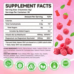 Mchokuu Riboflavin 400mg sugar free vegan gummies supplement facts label