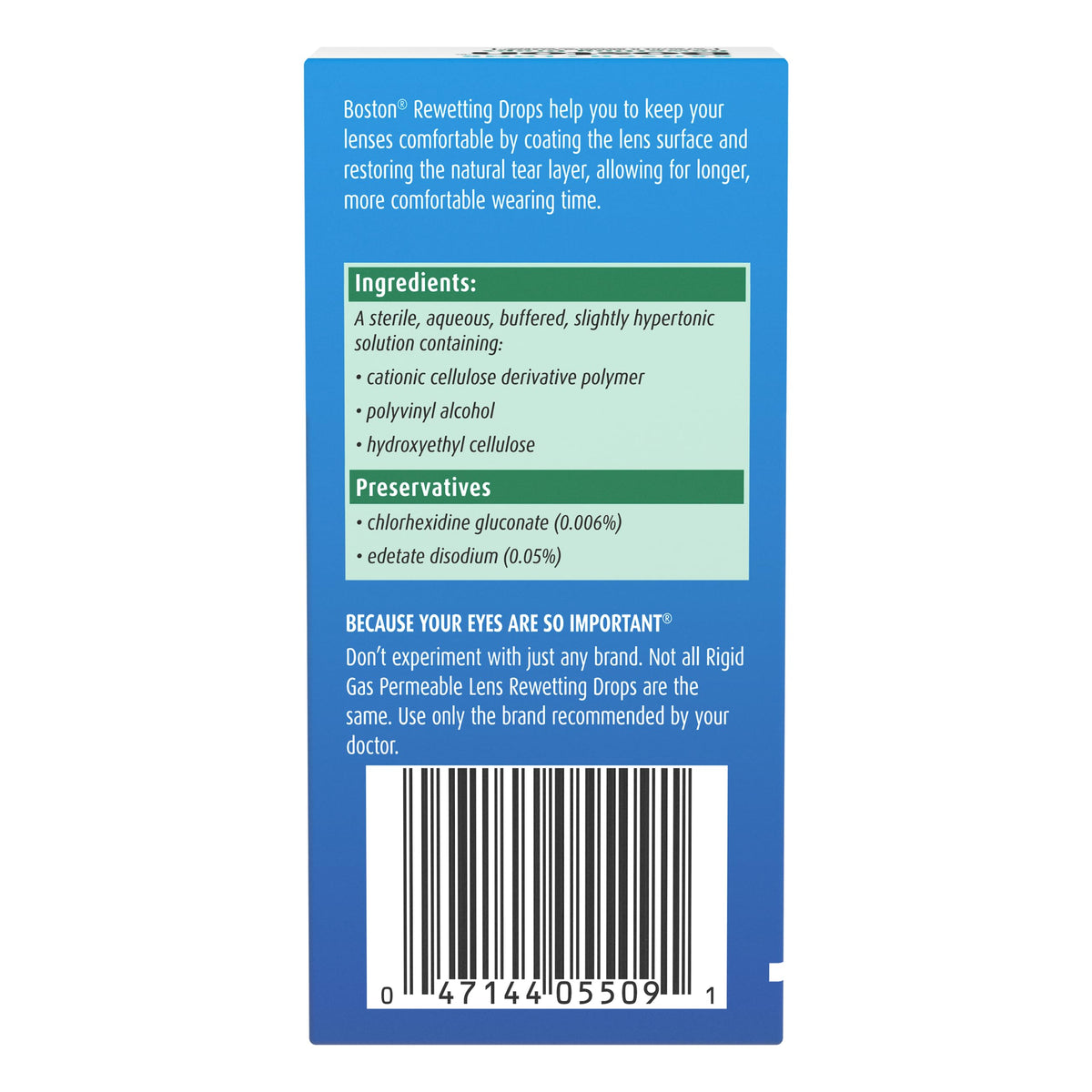 Bausch and Lomb Boston sterile rewetting drops for eye comfort