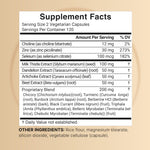NatureBell Liver Advanced 15-in-1 supplement bottle label details