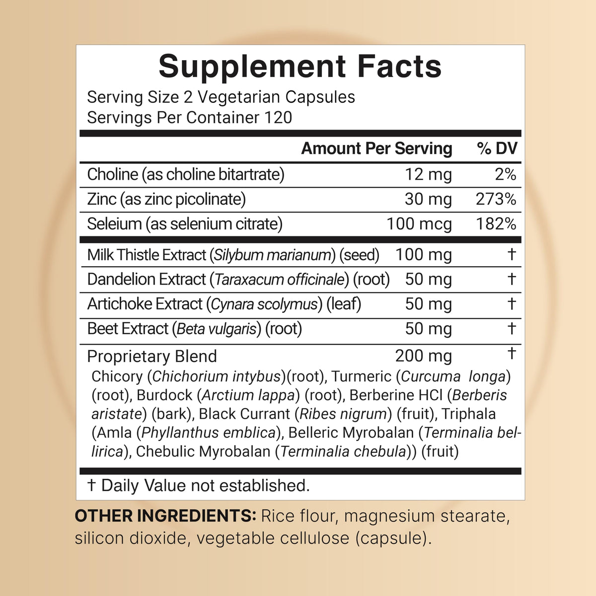 NatureBell Liver Advanced 15-in-1 supplement bottle label details