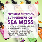 Vegan and gluten free sea moss drops for daily wellness routine