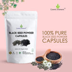 Cosmic Element Nigella Sativa 120 vegan capsules bottle label details