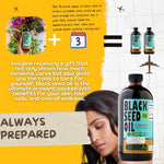 Sweet Sunnah non GMO gluten free black seed oil liquid product display