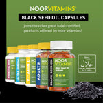Noor Vitamins natural black seed health supplement showing dosage instructions clearly