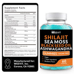 Weevit sugar free vegan herbal supplement gummies packaging showing blueberry flavor details