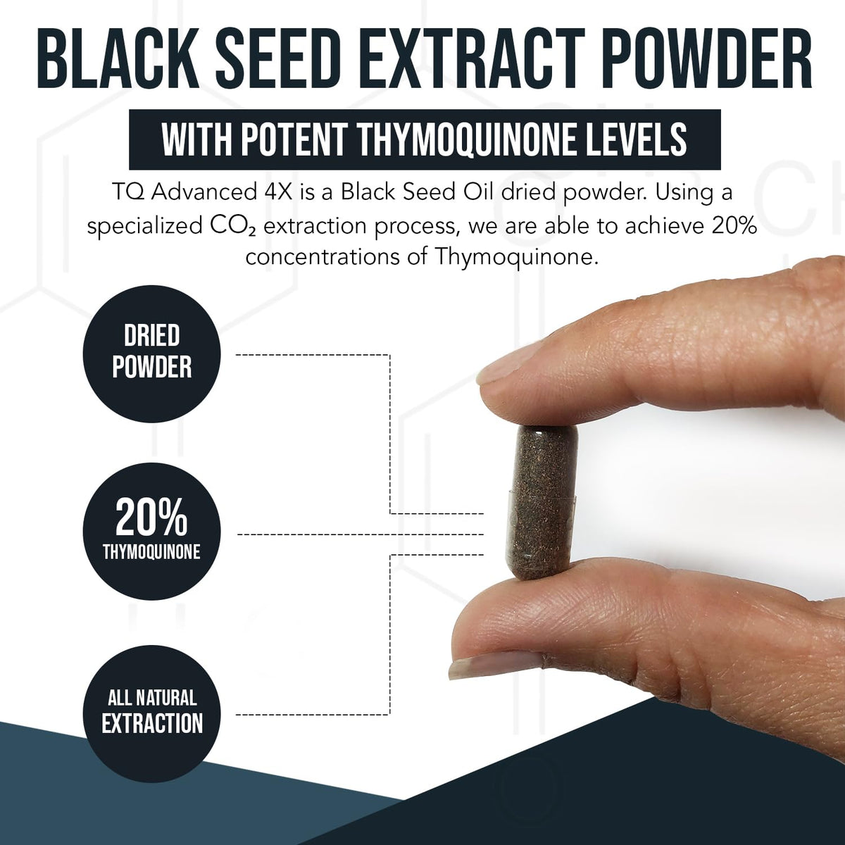 Triquetra Health black seed extract 60 vegan capsules premium glass packaging