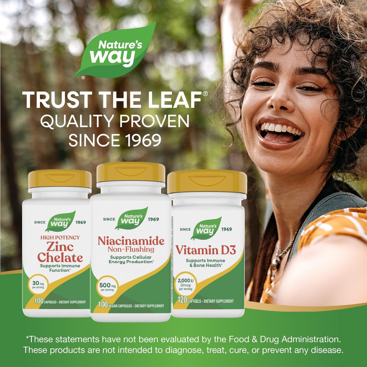 Nature's Way brand premium vitamin B3 health supplement for metabolism support