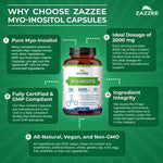 Zazzee Myo Inositol capsules for hormonal balance