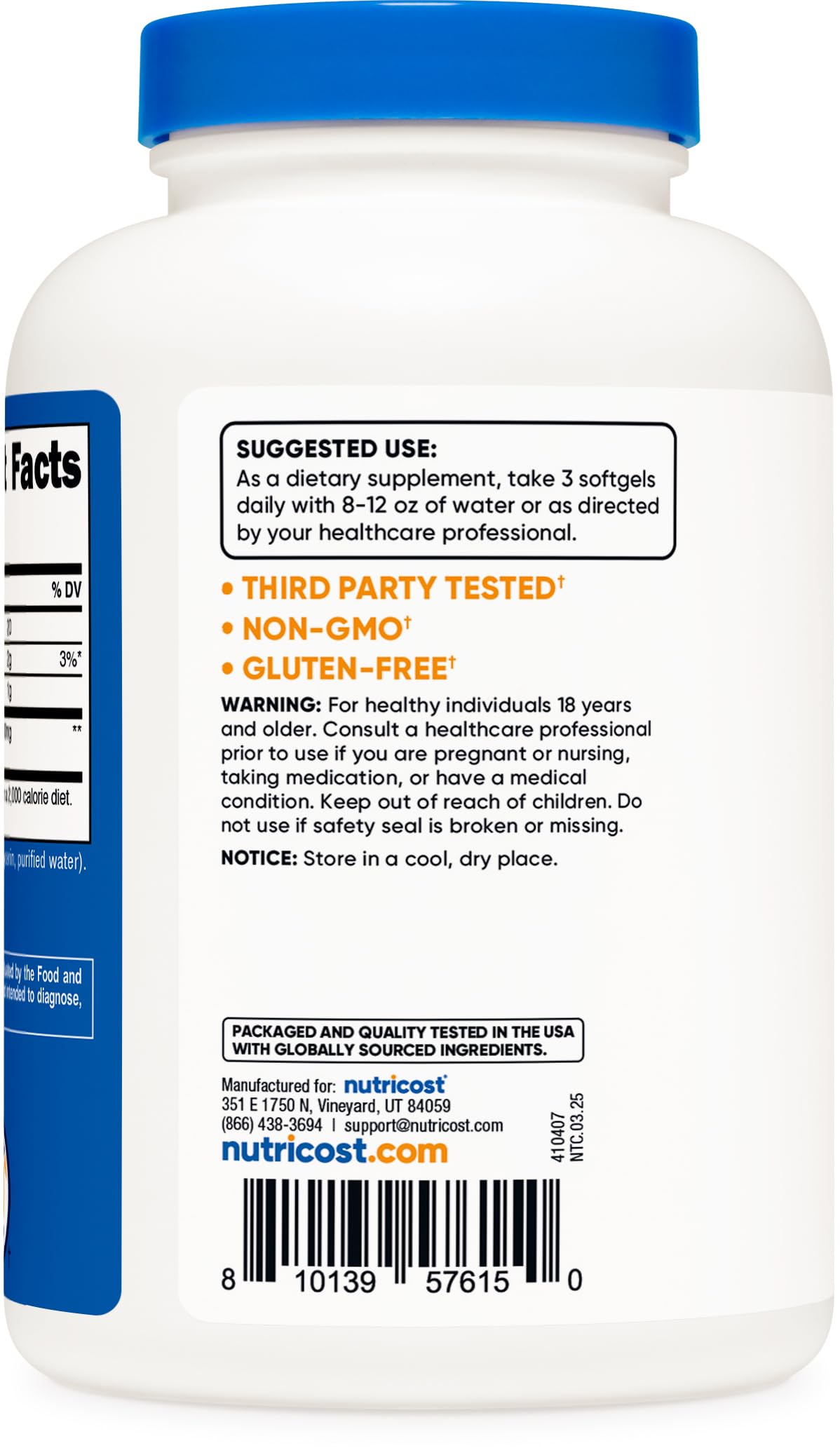 Nutricost Pumpkin Seed Oil dietary supplement texture