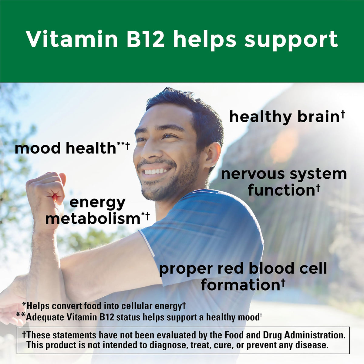 Nature Made sugar free sublingual tablets showing USP verified seal detail
