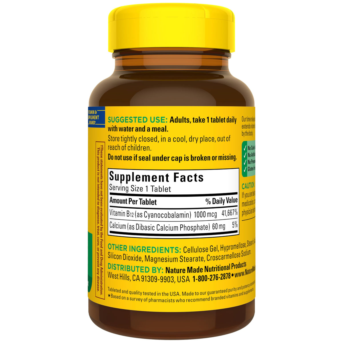 Nature Made Vitamin B12 bottle showing 160 day supply count
